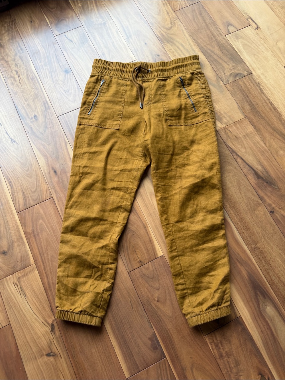 Athleta Mustard Yellow Drawstring Jogger Pants